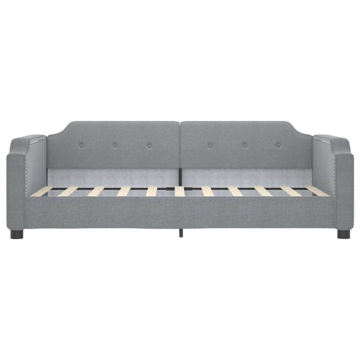 Cadru de pat, gri deschis, 100x190 cm, material textil WALTI