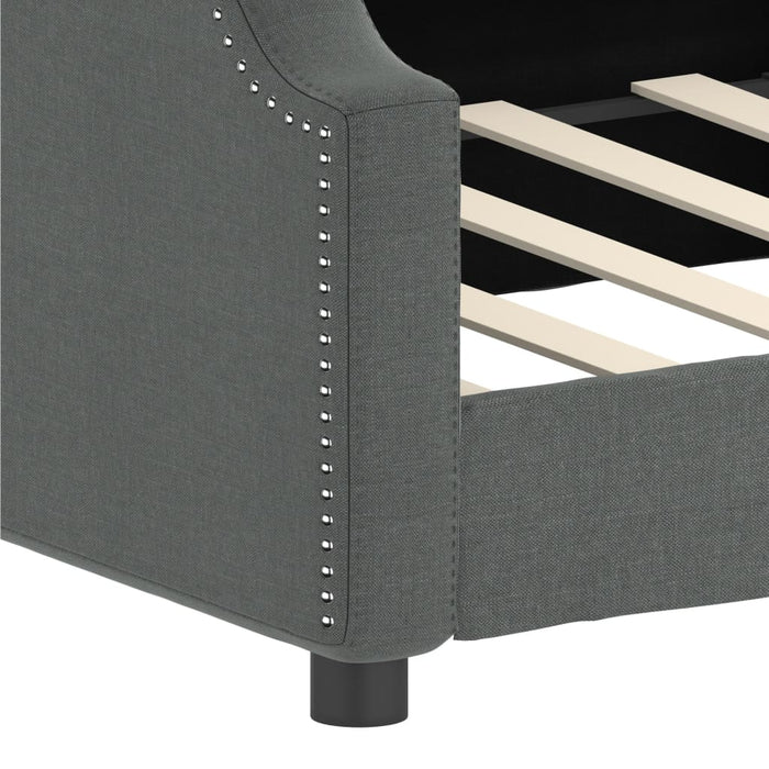Cadru de pat, gri închis, 100x190 cm, material textil - WALTI WALTI