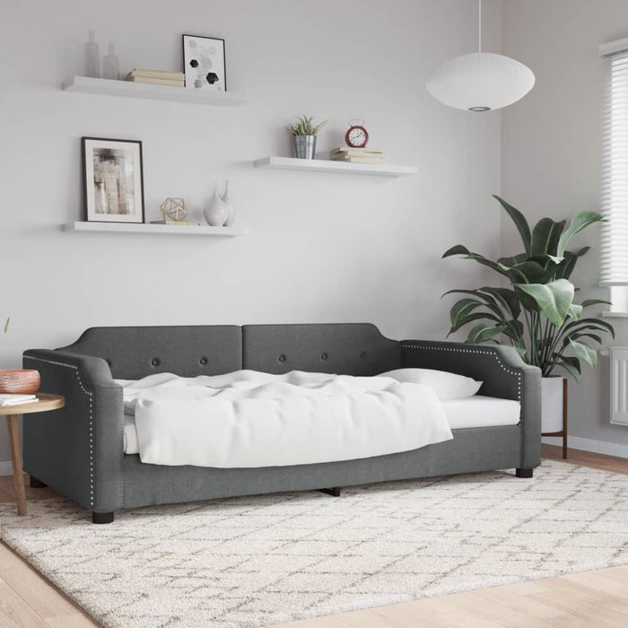 Cadru de pat, gri închis, 100x190 cm, material textil - WALTI WALTI