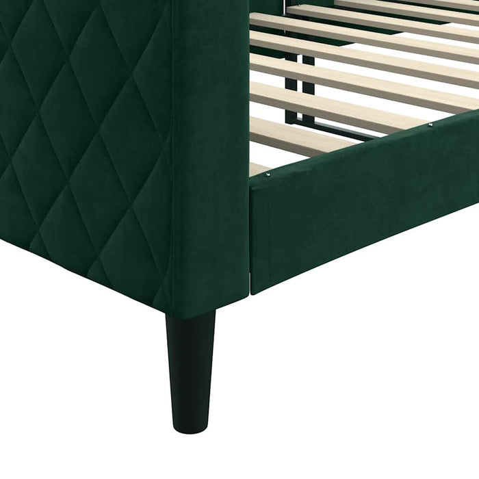 Cadru de pat, verde închis, 80x200 cm, catifea - WALTI WALTI
