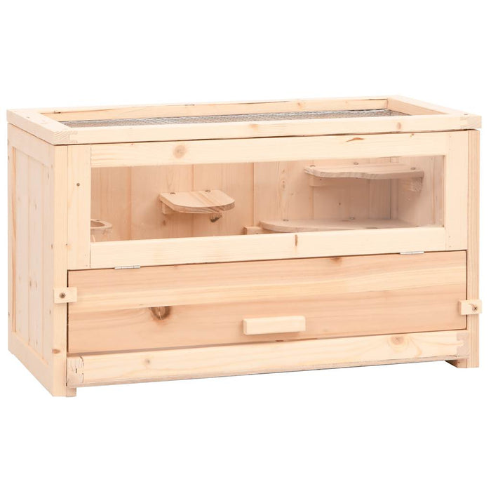 Cușcă pentru hamsteri, 60x30x35 cm, lemn masiv de brad - WALTI WALTI
