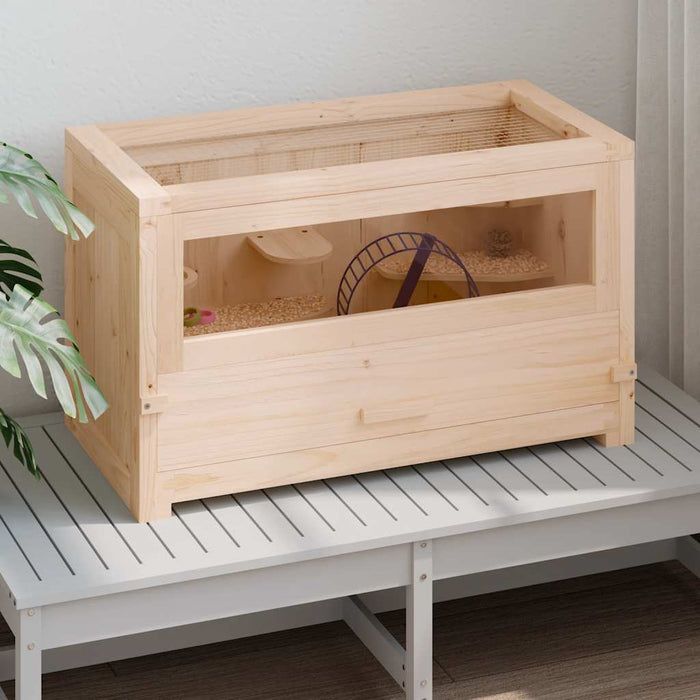 Cușcă pentru hamsteri, 60x30x35 cm, lemn masiv de brad - WALTI WALTI