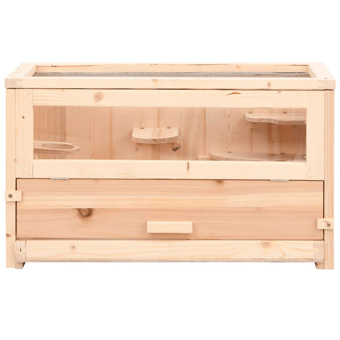 Cușcă pentru hamsteri, 60x30x35 cm, lemn masiv de brad - WALTI WALTI