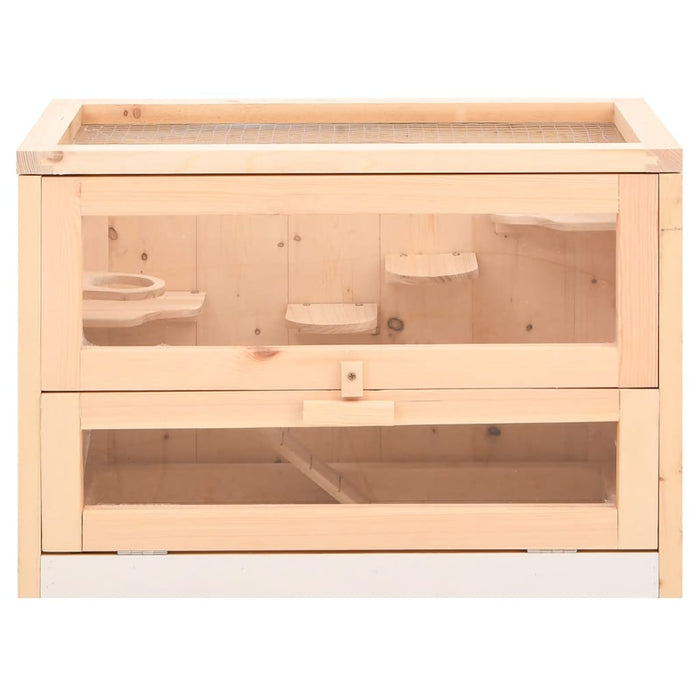 Cușcă pentru hamsteri, 60x35,5x42 cm, lemn masiv de brad - WALTI WALTI