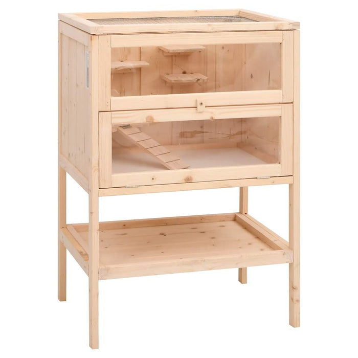 Cușcă pentru hamsteri 55x40x80 cm, lemn masiv de brad - WALTI WALTI