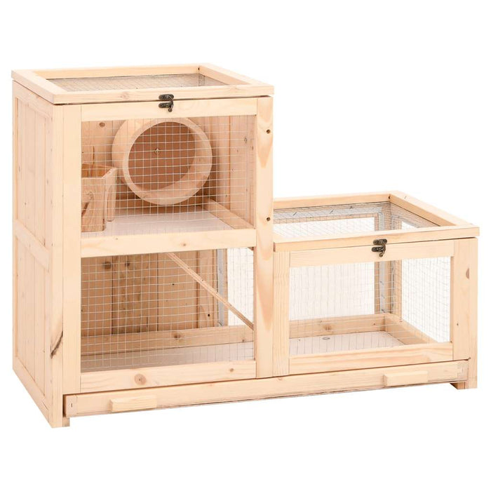 Cușcă pentru hamsteri, 81x40x60 cm, lemn masiv de brad - WALTI WALTI