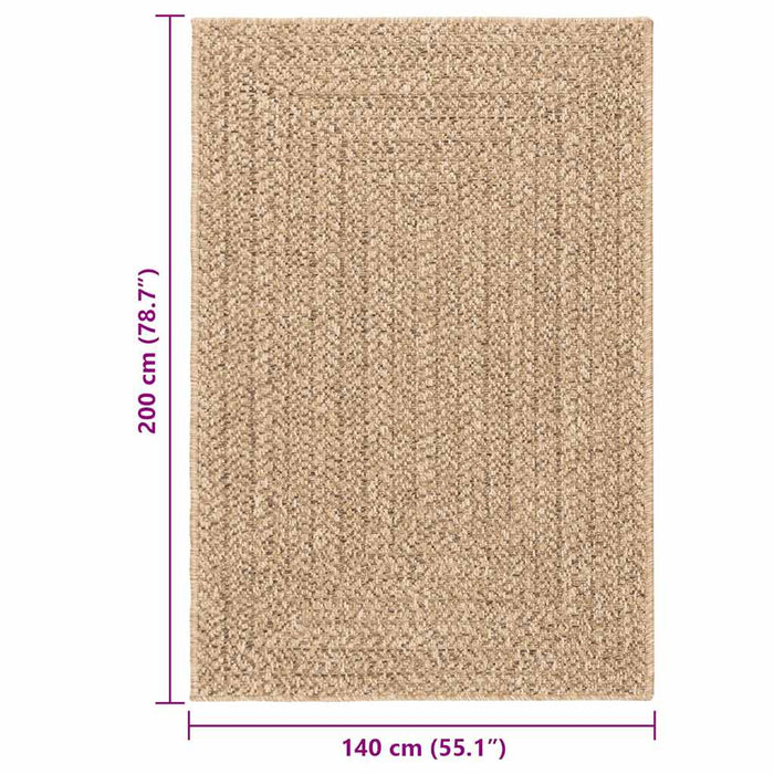 Covor ZIZUR aspect iută 140x200 cm, pentru interior și exterior WALTI