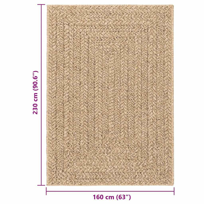 Covor ZIZUR aspect iută 160x230 cm, pentru interior și exterior WALTI