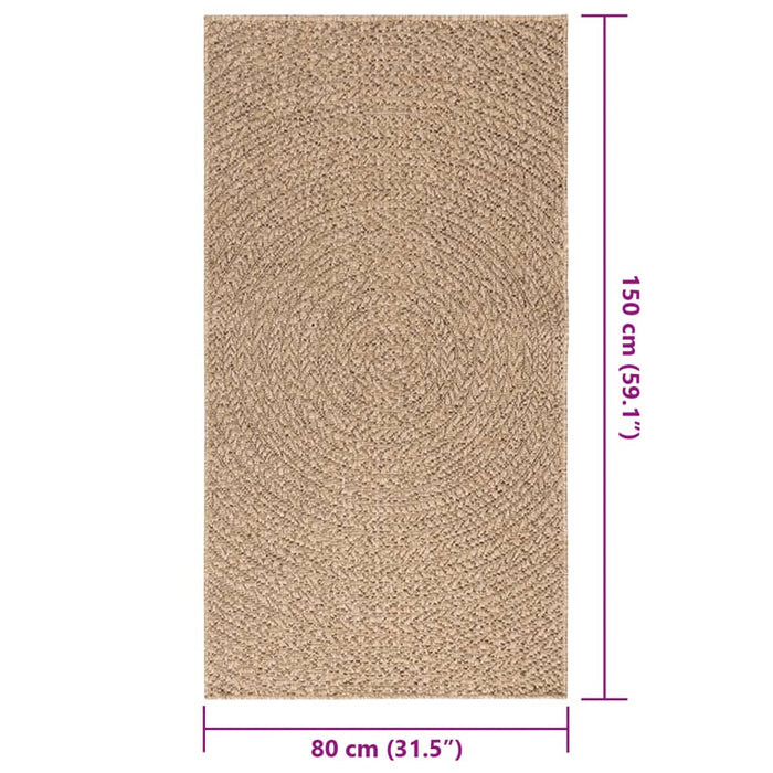 Covor ZIZUR aspect iută, 80x150 cm, pentru interior și exterior - WALTI WALTI