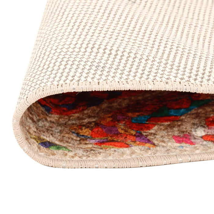 Covor lavabil, multicolor, Ø 120 cm WALTI