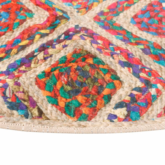 Covor lavabil, multicolor, Ø 120 cm WALTI