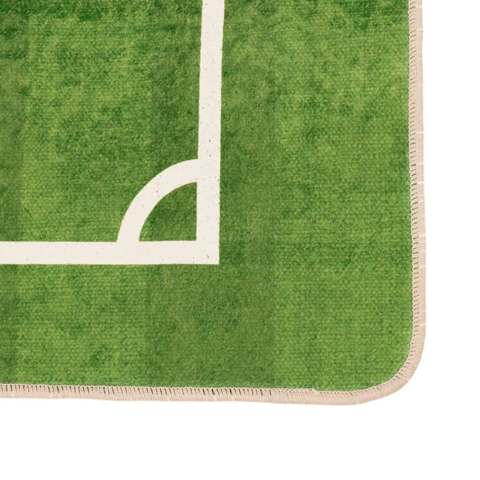 Covor copii verde teren fotbal 160x230cm lavabil anti-alunecare - WALTI WALTI