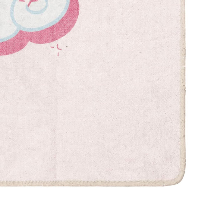 Covor copii, roz unicorn, 160x230 cm, lavabil, anti-alunecare - WALTI WALTI