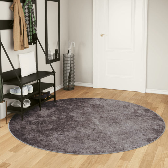 Covor lavabil, gri, Ø 200 cm WALTI