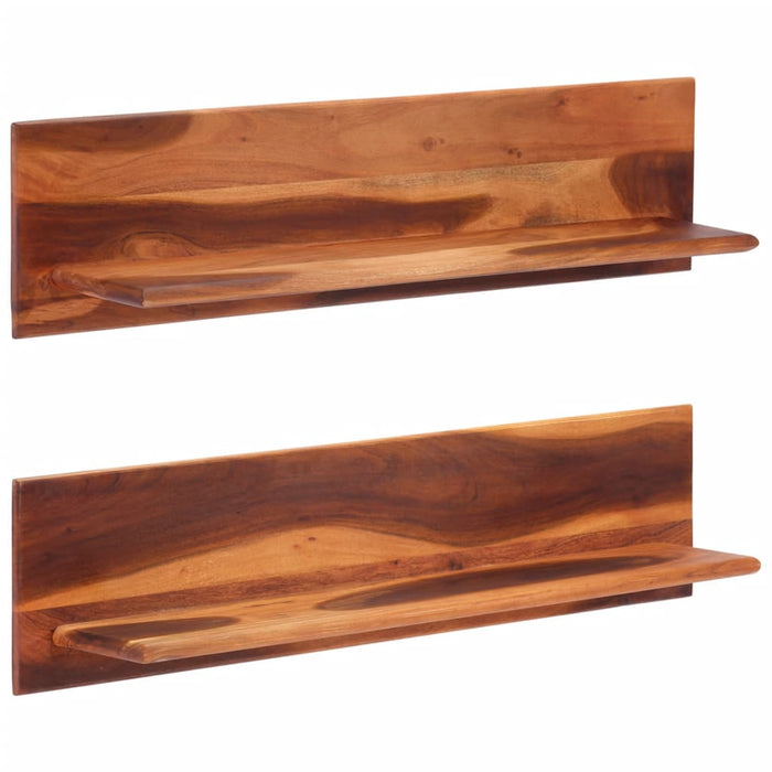 Rafturi de perete, 2 buc., 112x20x26 cm, lemn masiv de acacia - WALTI WALTI
