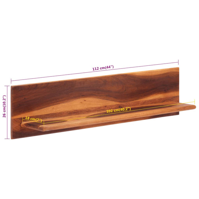 Rafturi de perete, 2 buc., 112x20x26 cm, lemn masiv de acacia - WALTI WALTI
