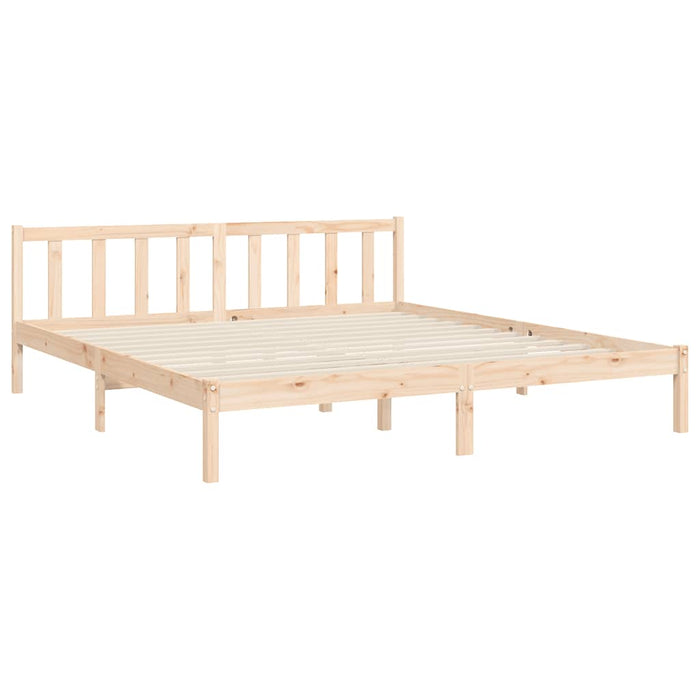 Cadru de pat cu tăblie Super King Size, lemn masiv WALTI