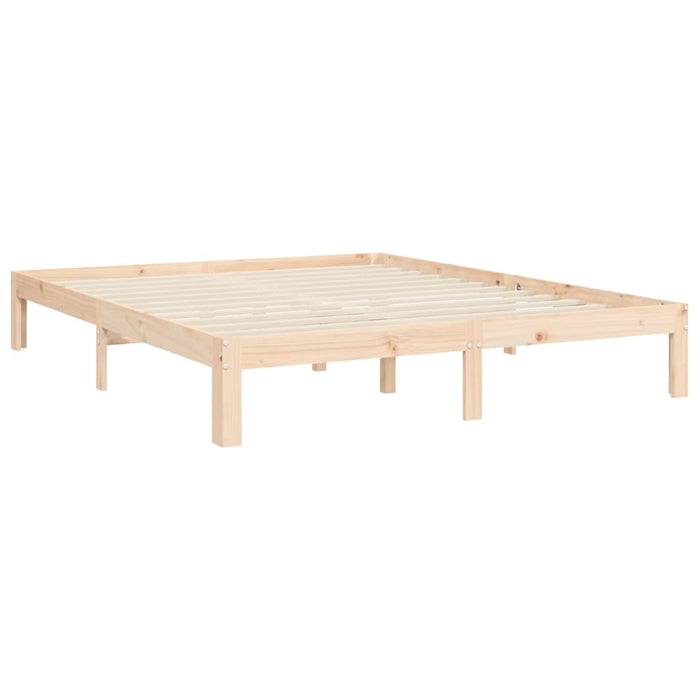 Cadru de pat cu tăblie, king size, lemn masiv WALTI