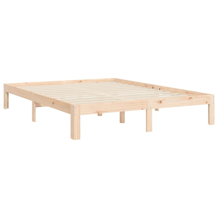 Cadru de pat cu tăblie, king size, lemn masiv WALTI