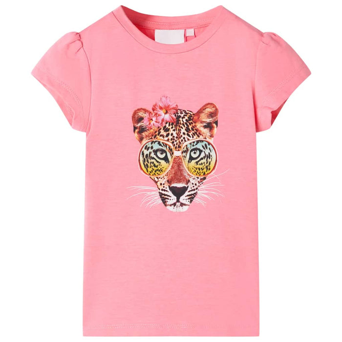 Tricou pentru copii, roz neon, 116 - WALTI WALTI