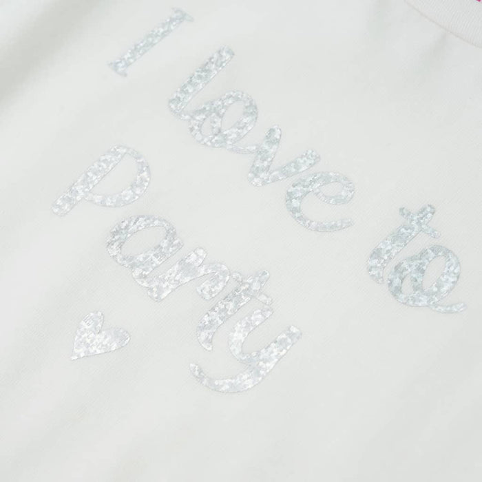 Tricou pentru copii cu mâneci cu volan, alb, 104 WALTI