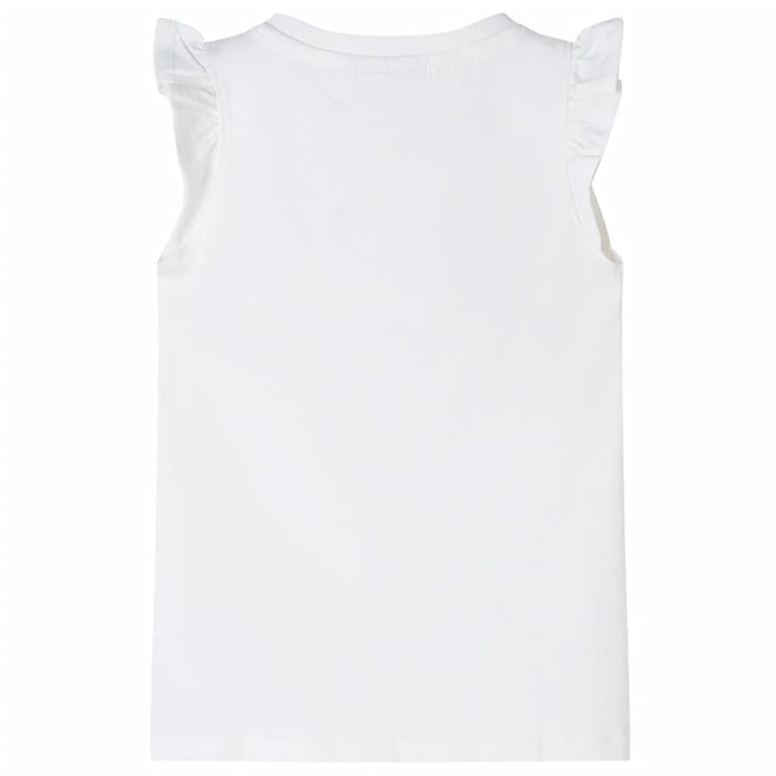 Tricou pentru copii cu mâneci cu volane, alb, 140 WALTI