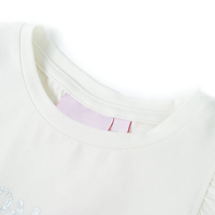 Tricou pentru copii cu mâneci cu volane, alb, 140 WALTI