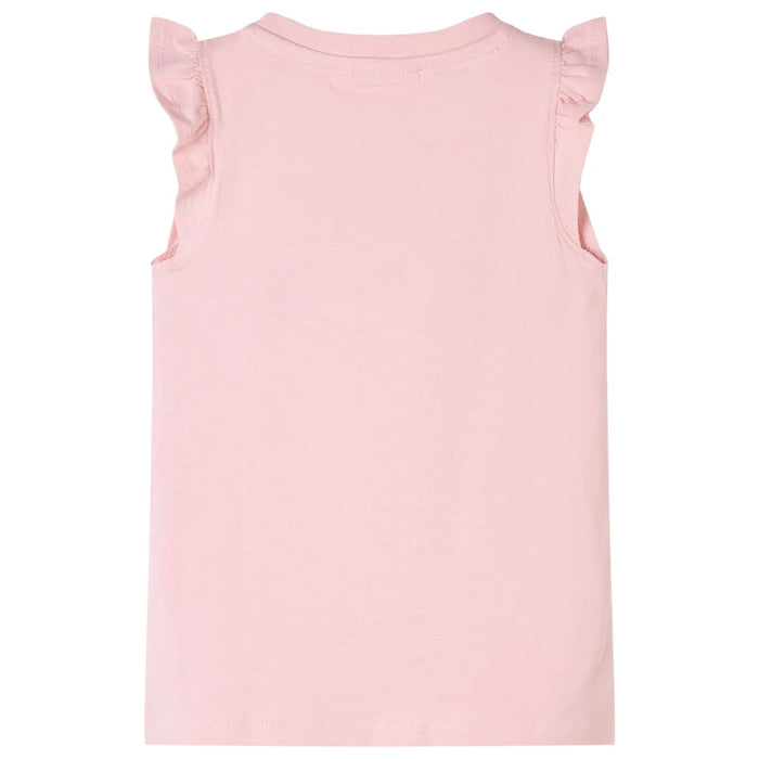 Tricou pentru copii cu mâneci cu volane, roz pal, 92 WALTI