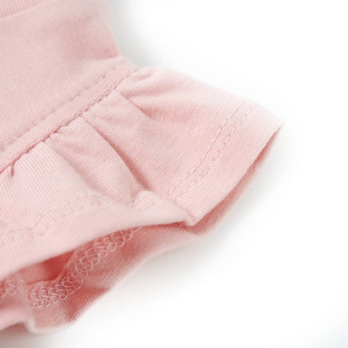 Tricou pentru copii cu mâneci cu volane, roz pal, 92 WALTI