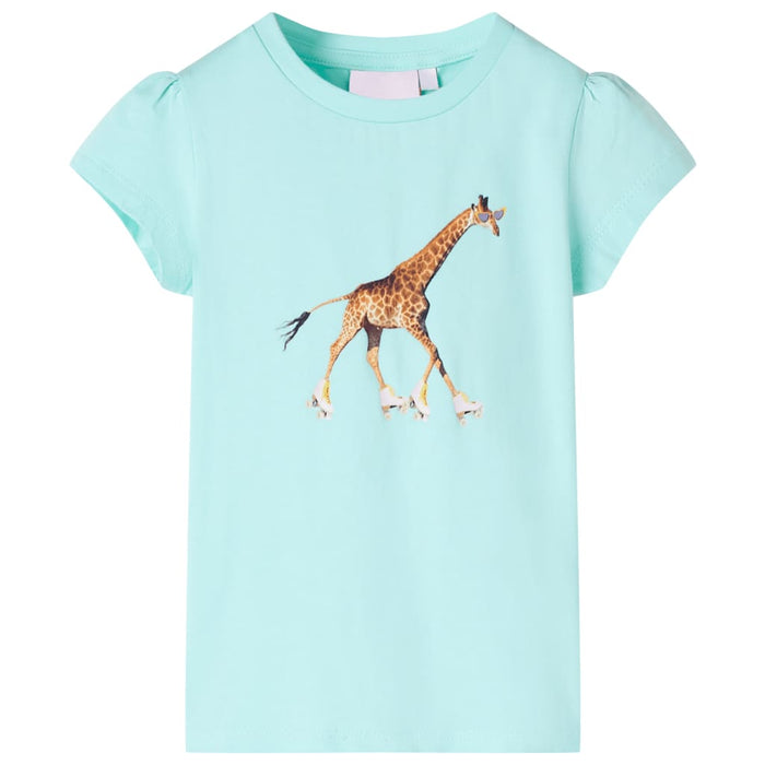 Tricou pentru copii, turcoaz deschis, 116 - WALTI WALTI