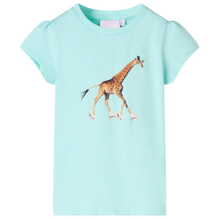 Tricou pentru copii, turcoaz deschis, 128 - WALTI WALTI
