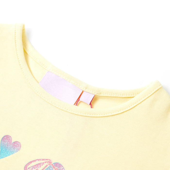 Tricou pentru copii, galben pal, 116 - WALTI WALTI