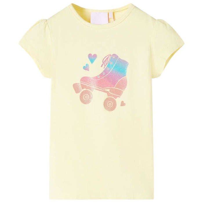 Tricou pentru copii, galben pal, 128 - WALTI WALTI