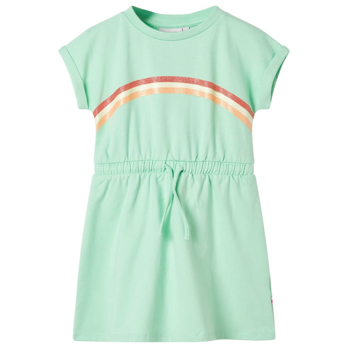 Rochie pentru copii cu șnur, verde aprins, 140 WALTI