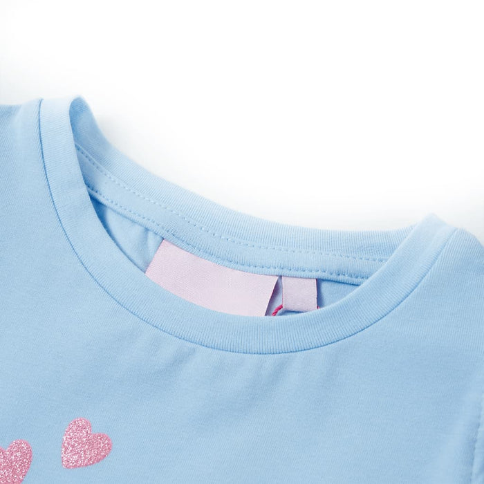 Tricou pentru copii cu mâneci scurte, albastru deschis, 92 WALTI