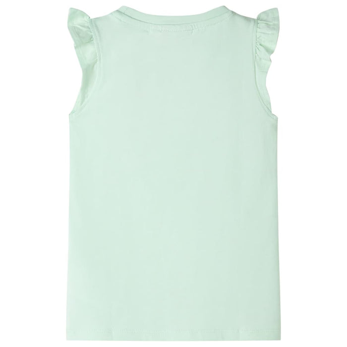 Tricou pentru copii cu mâneci cu volane, verde deschis, 92 WALTI