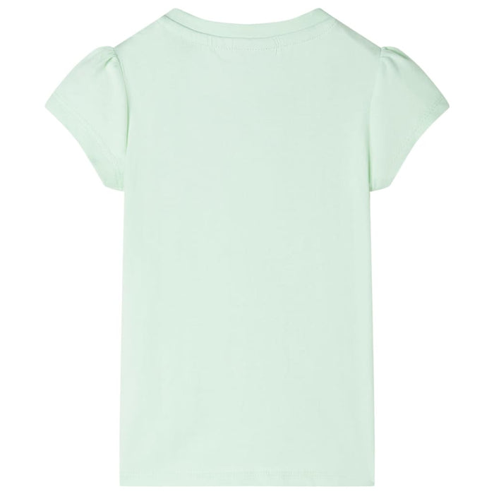 Tricou pentru copii cu mâneci șapcă verde deschis 116 WALTI