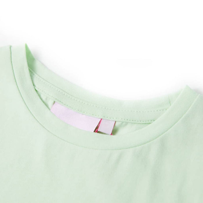 Tricou pentru copii cu mâneci șapcă verde deschis 116 WALTI