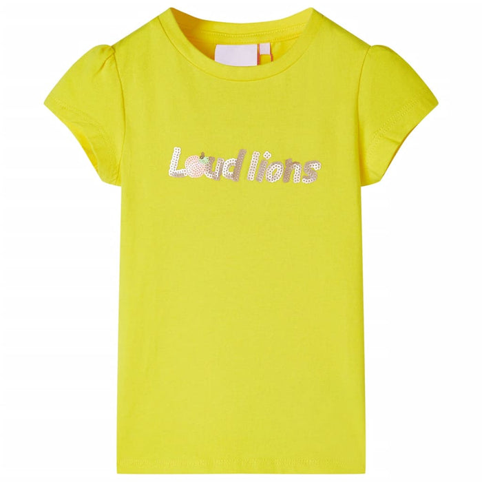 Tricou pentru copii cu mâneci lungi, galben aprins, 140 - WALTI WALTI