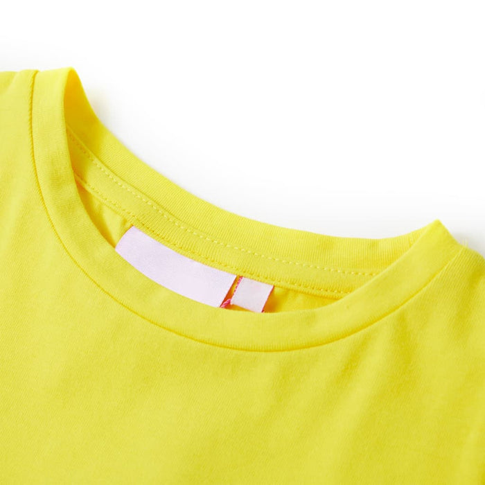 Tricou pentru copii cu mâneci lungi, galben aprins, 140 - WALTI WALTI