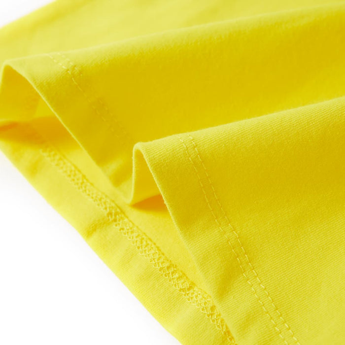 Tricou pentru copii cu mâneci lungi, galben aprins, 140 - WALTI WALTI
