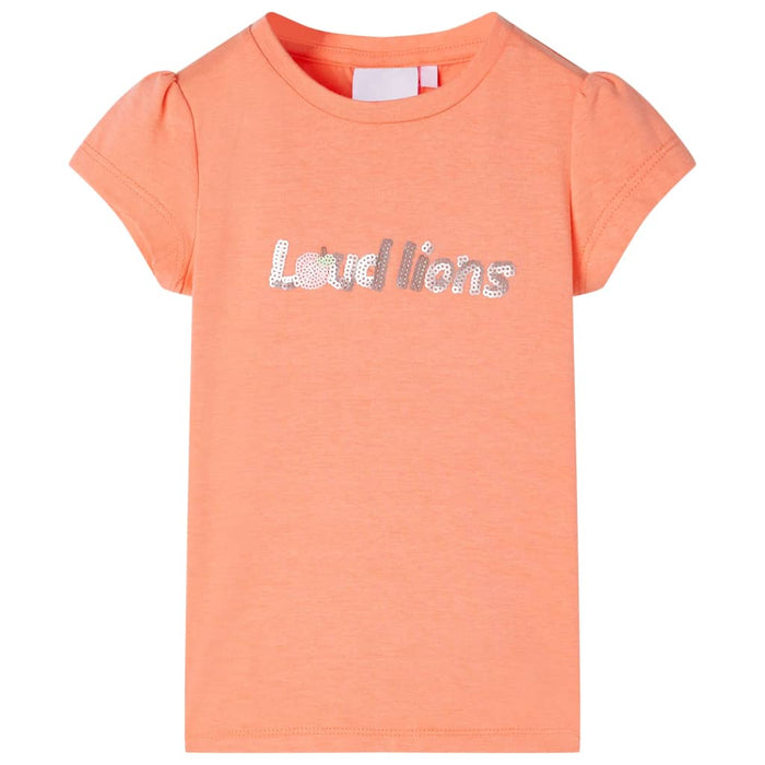 Tricou pentru copii cu mâneci scurte, portocaliu neon, 92 WALTI