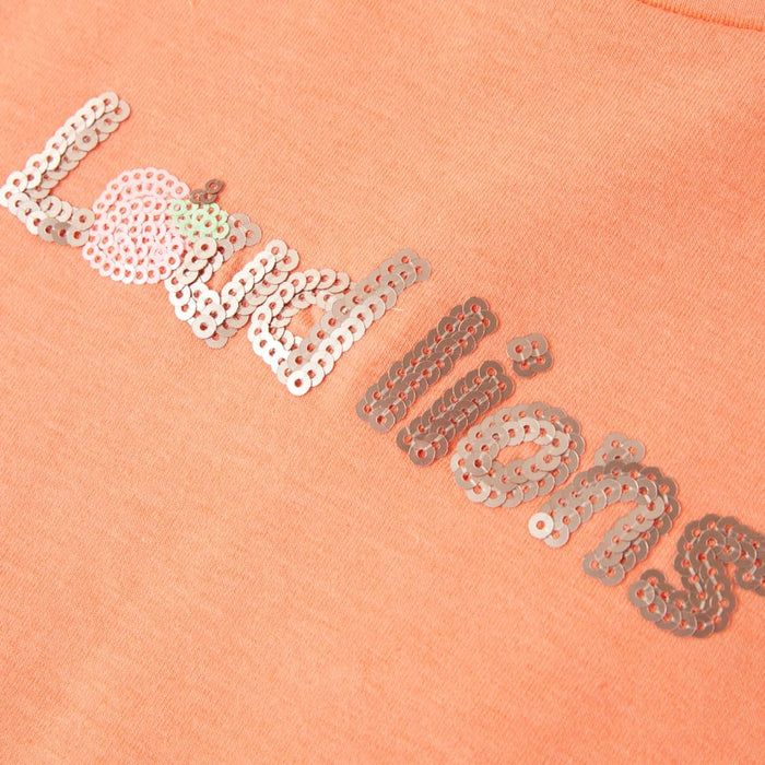Tricou pentru copii cu mâneci scurte, portocaliu neon, 128 WALTI