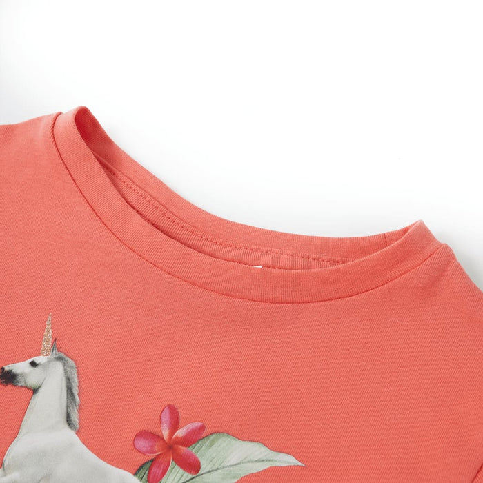 Tricou de copii cu mâneci scurte, corai, 92 WALTI