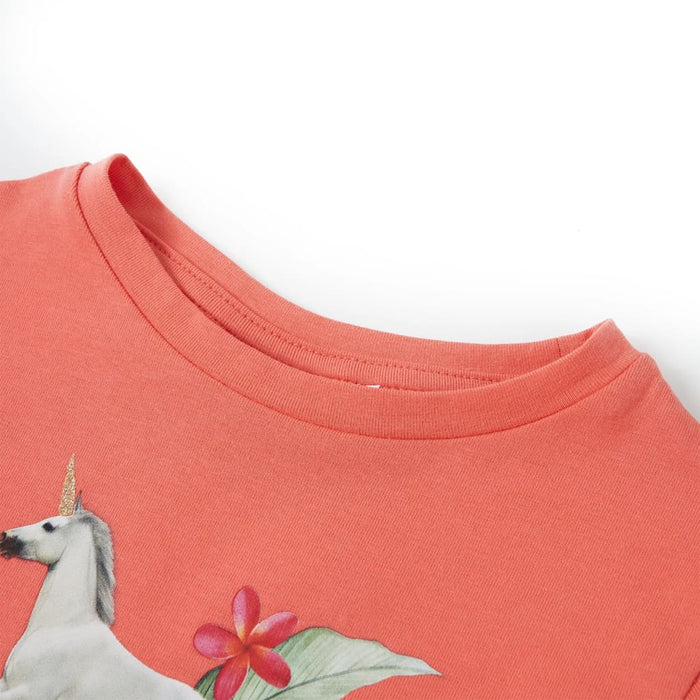 Tricou de copii cu mâneci scurte, corai, 116 - WALTI WALTI