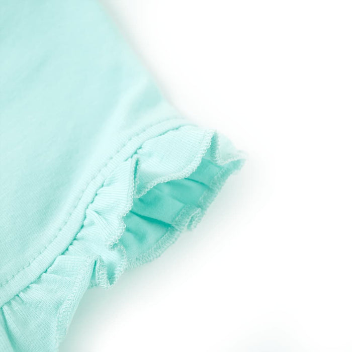 Tricou copii cu mâneci scurte, turcoaz deschis, 128 WALTI