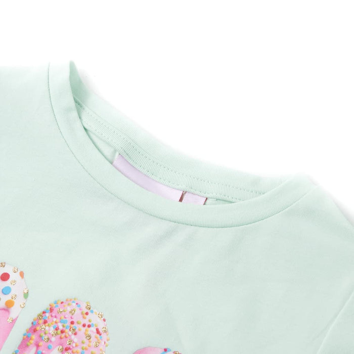 Tricou pentru copii, verde mentă deschis, 128 WALTI