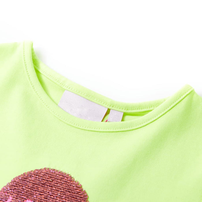 Tricou pentru copii, galben neon, 116 WALTI