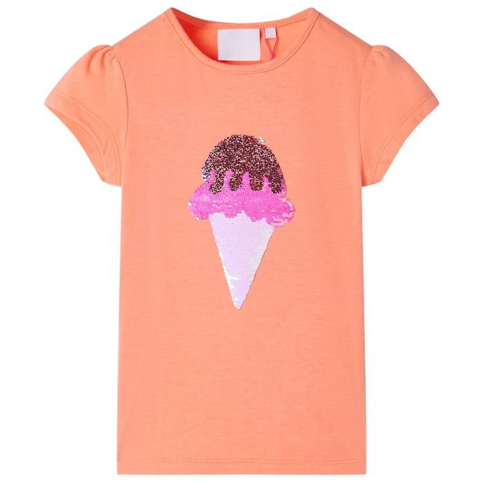 Tricou pentru copii, portocaliu neon, 104 - WALTI WALTI