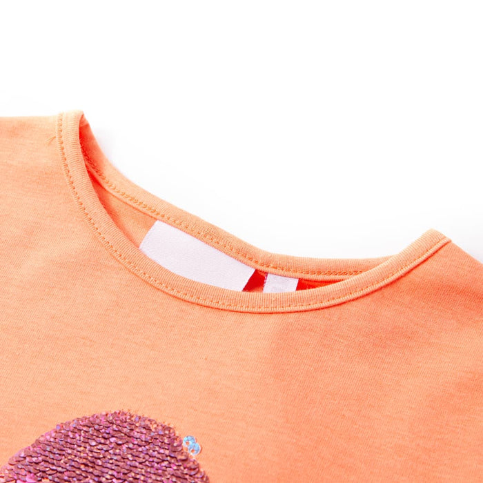 Tricou pentru copii, portocaliu neon, 104 - WALTI WALTI